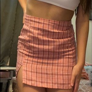 Forever 21 Pink Plaid Skirt